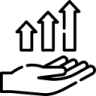 Illustration einer geöffneten Hand, die ein nach oben gerichtete Pfeile schweben. – Umzug Planung – Umzugschecker Illustration einer geöffneten Hand, über die ein nach oben gerichtete Pfeile schweben. - Umzug Planung - Umzugschecker
